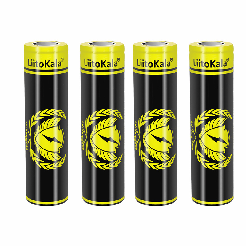 Vape Battery 18650 - 4pcs LiitoKala 3.7V 18650/21700 Battery KING4000